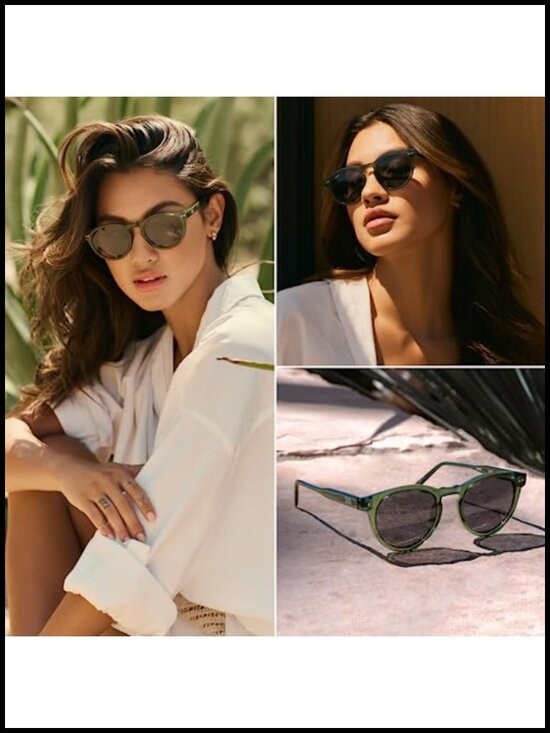Classic Round Retro Sunglasses Bundle with Polarized Lenses